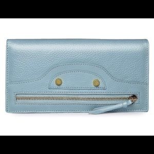 Leather Wallet, Sunzel Leather Snap Button Long L